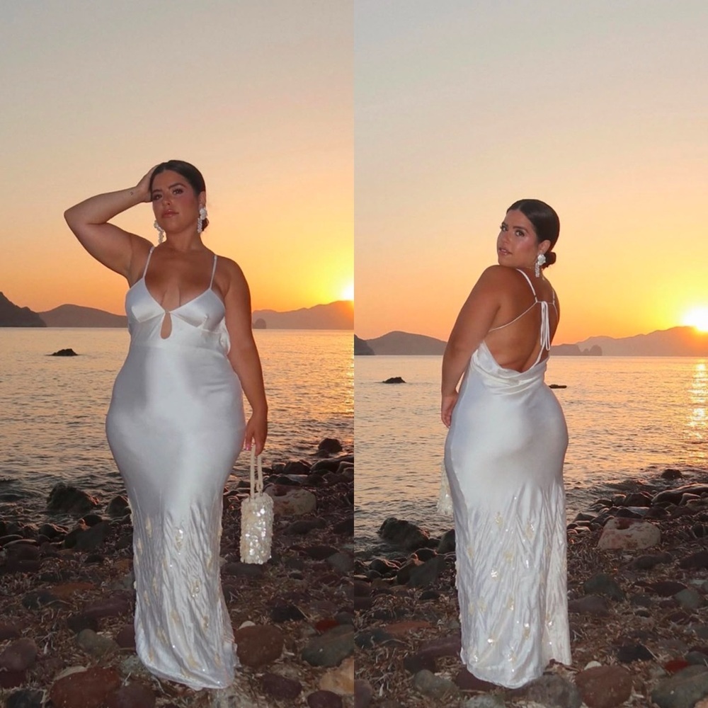 Camila Coelho Shirley Maxi Dress in Champagne Size XL NEW! New with tags!